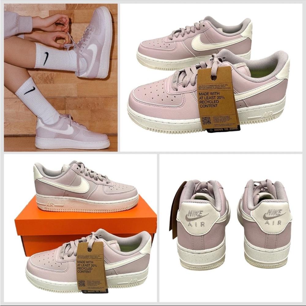 Nike Women’s Air Force 1  7.5 Next Nature “Platinum Violet/Sail” Casual Shoes